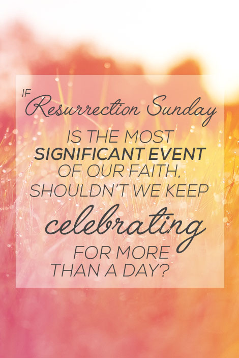 If resurrection sunday is the most significant event of our faith, shouldn