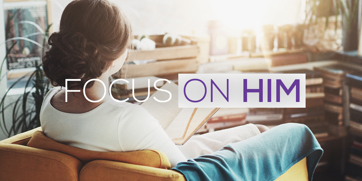 Woman reading. "Focus On Him"