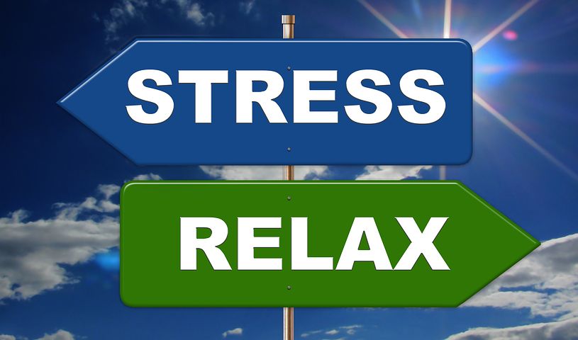 Two opposite street direction, Stress and Relax