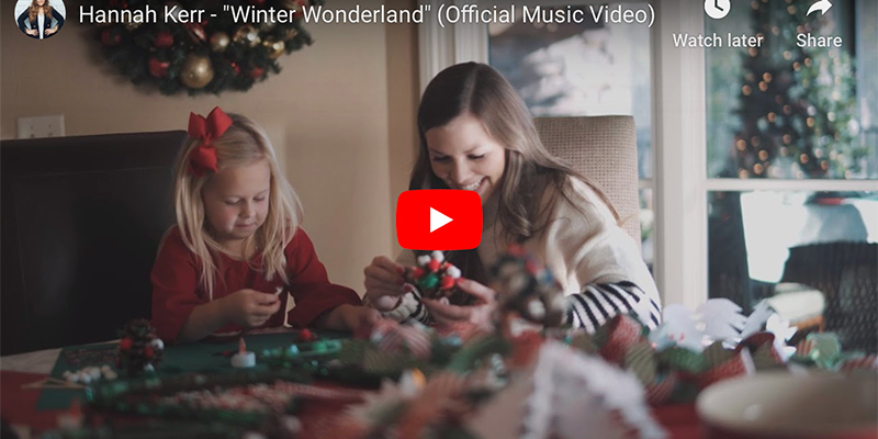 Hannah Kerr Winter Wonderland music video screenshot