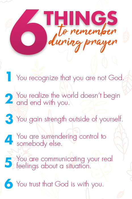 6 things to remember during prayer text image