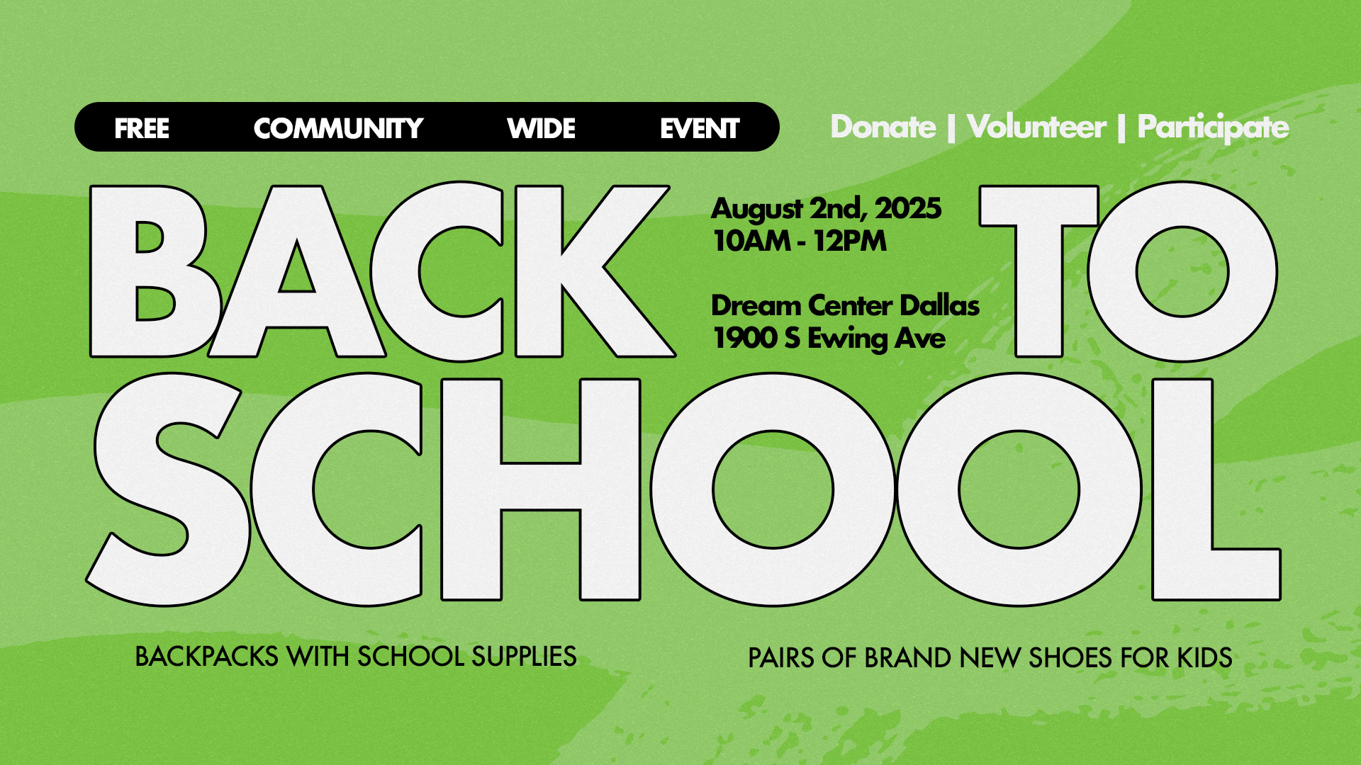 Dream Center Dallas Back to School