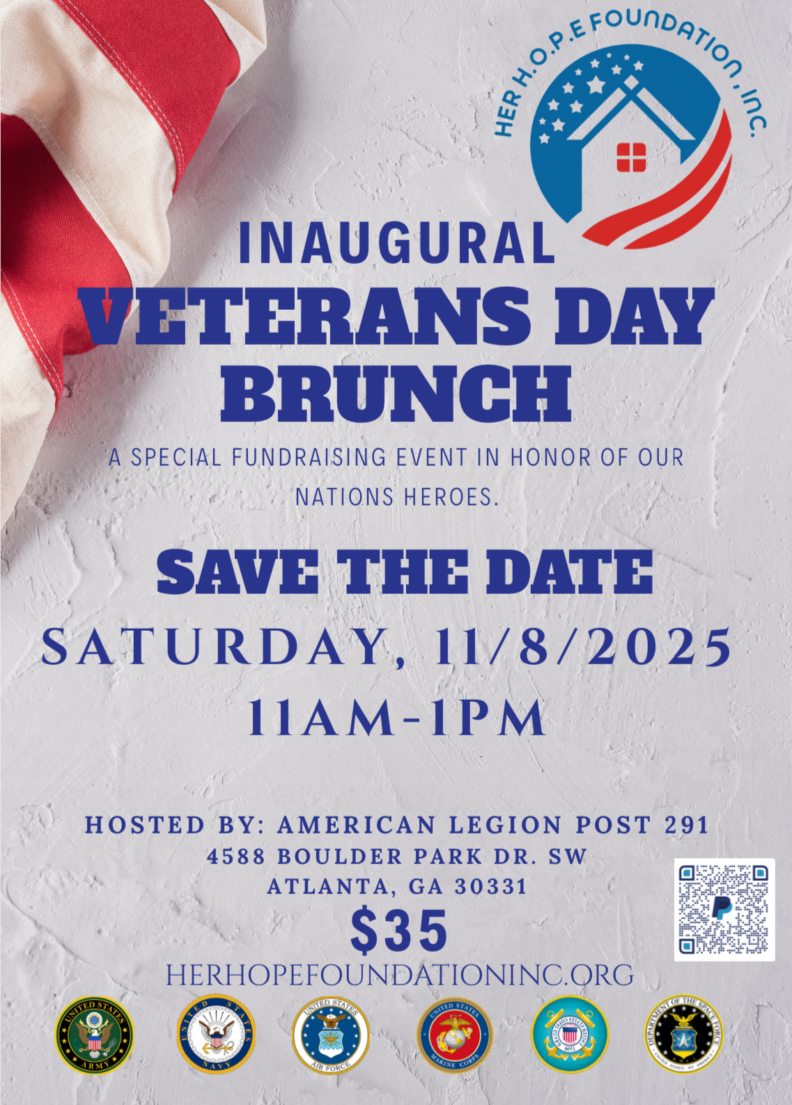 Inaugural Veterans Day Fundraising Brunch