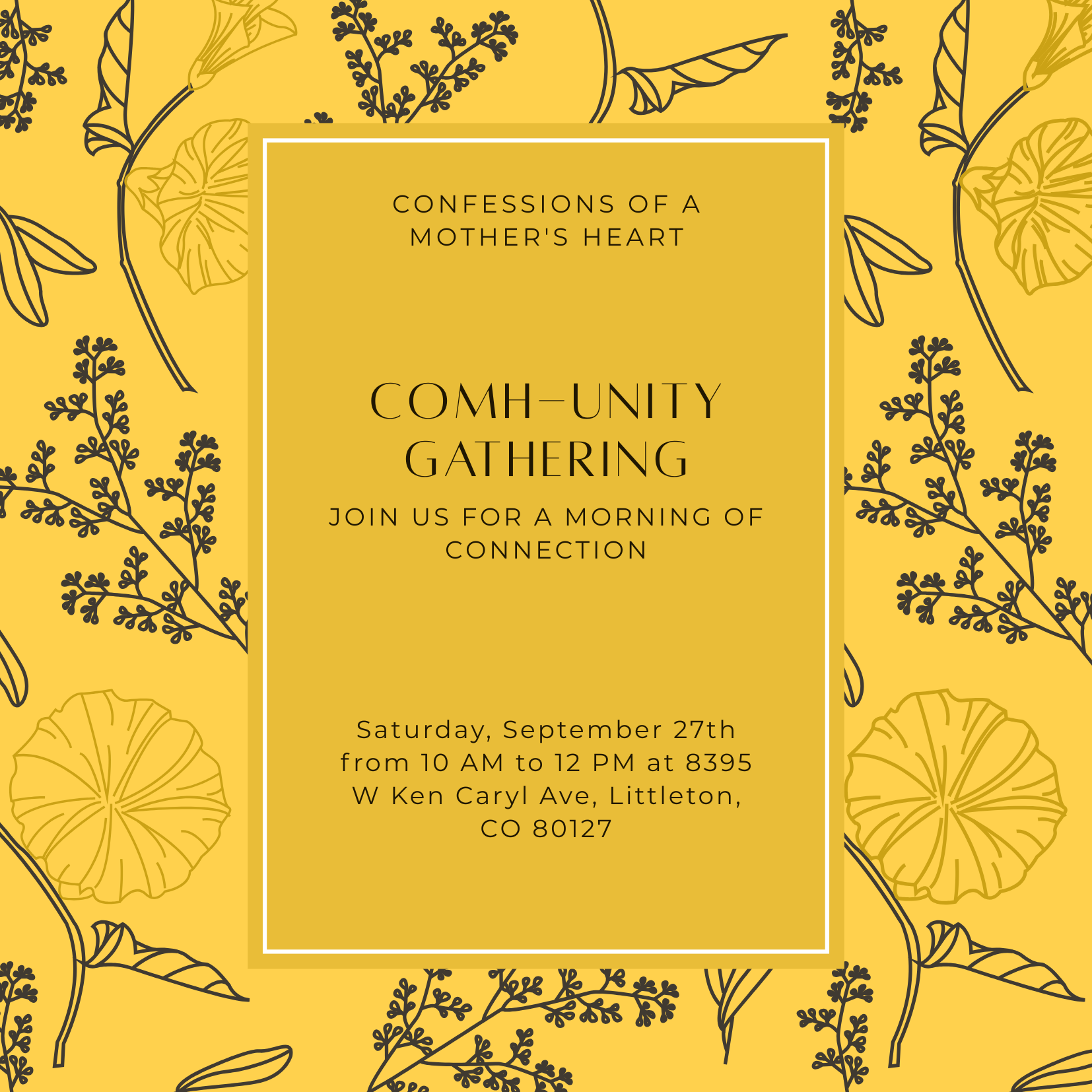 Confessions of a Mother's Heart COMH-Unity Gathering