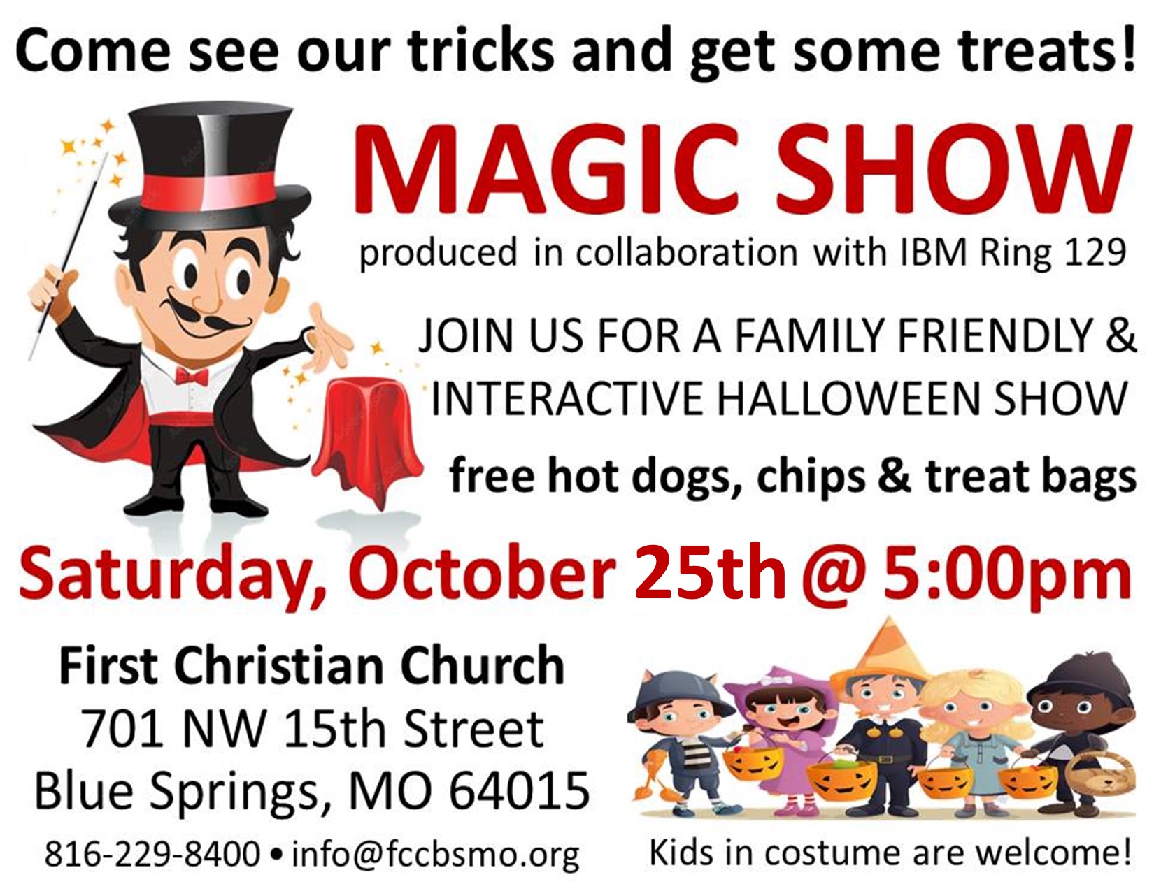 Free Family Friendly Halloween Magic Show
