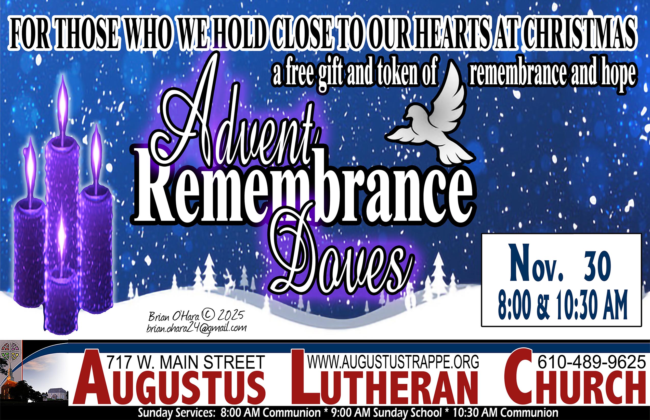 Advent Remembrance Doves  AUGUSTUS LUTHERAN CHURCH - 8:00 AM