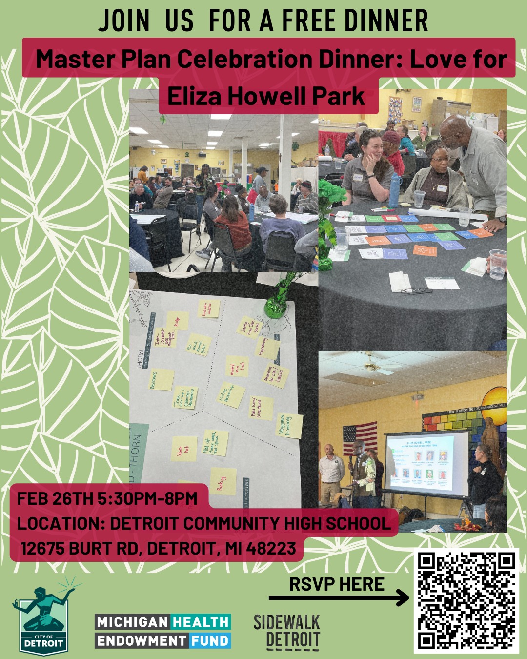 Sidewalk Detroit Hosts Community Celebration Dinner Marking Completion of Eliza Howell Park Master Plan