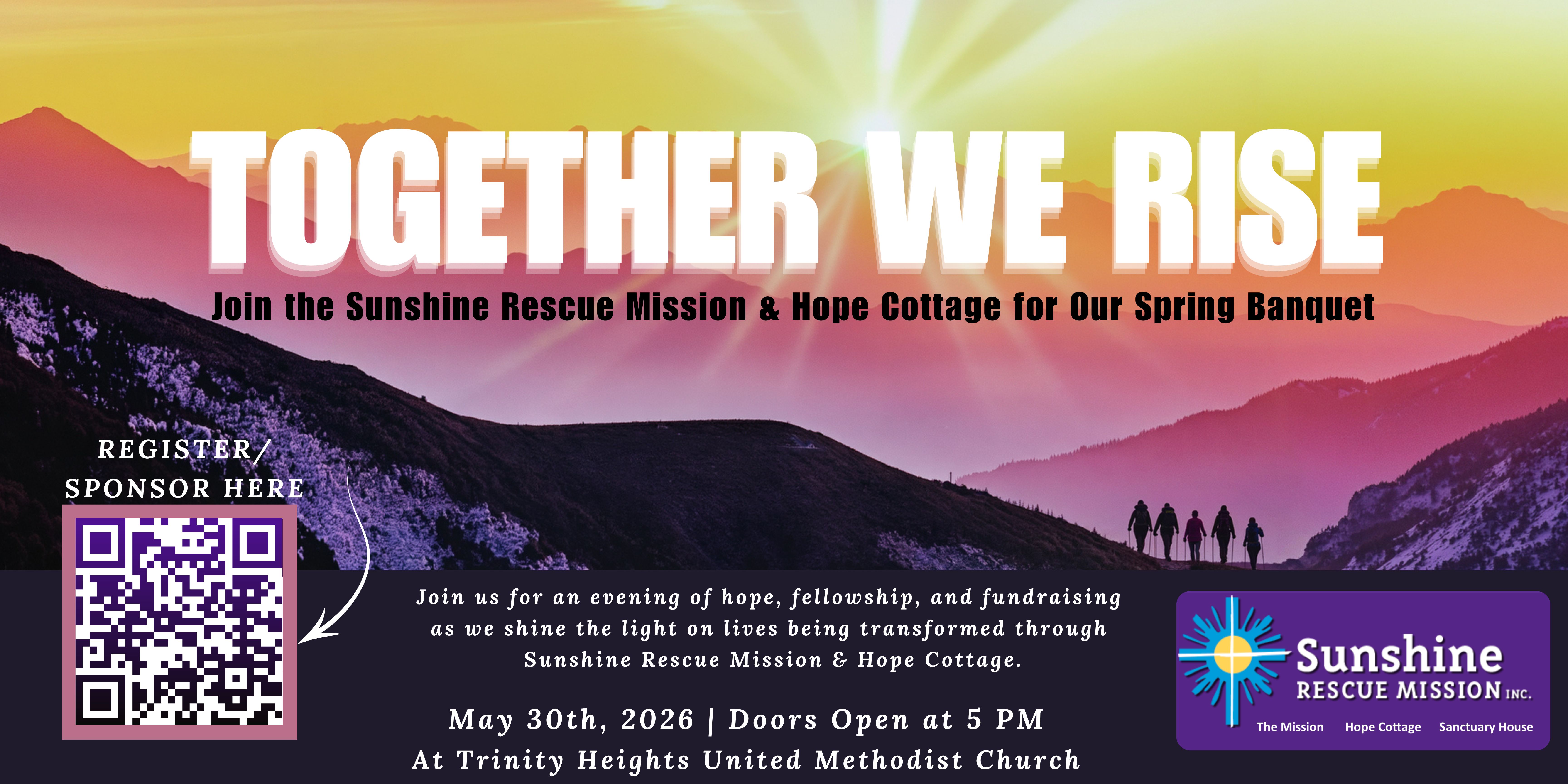 Together We RISE - Sunshine Rescue Mission & Hope Cottage's Banquet