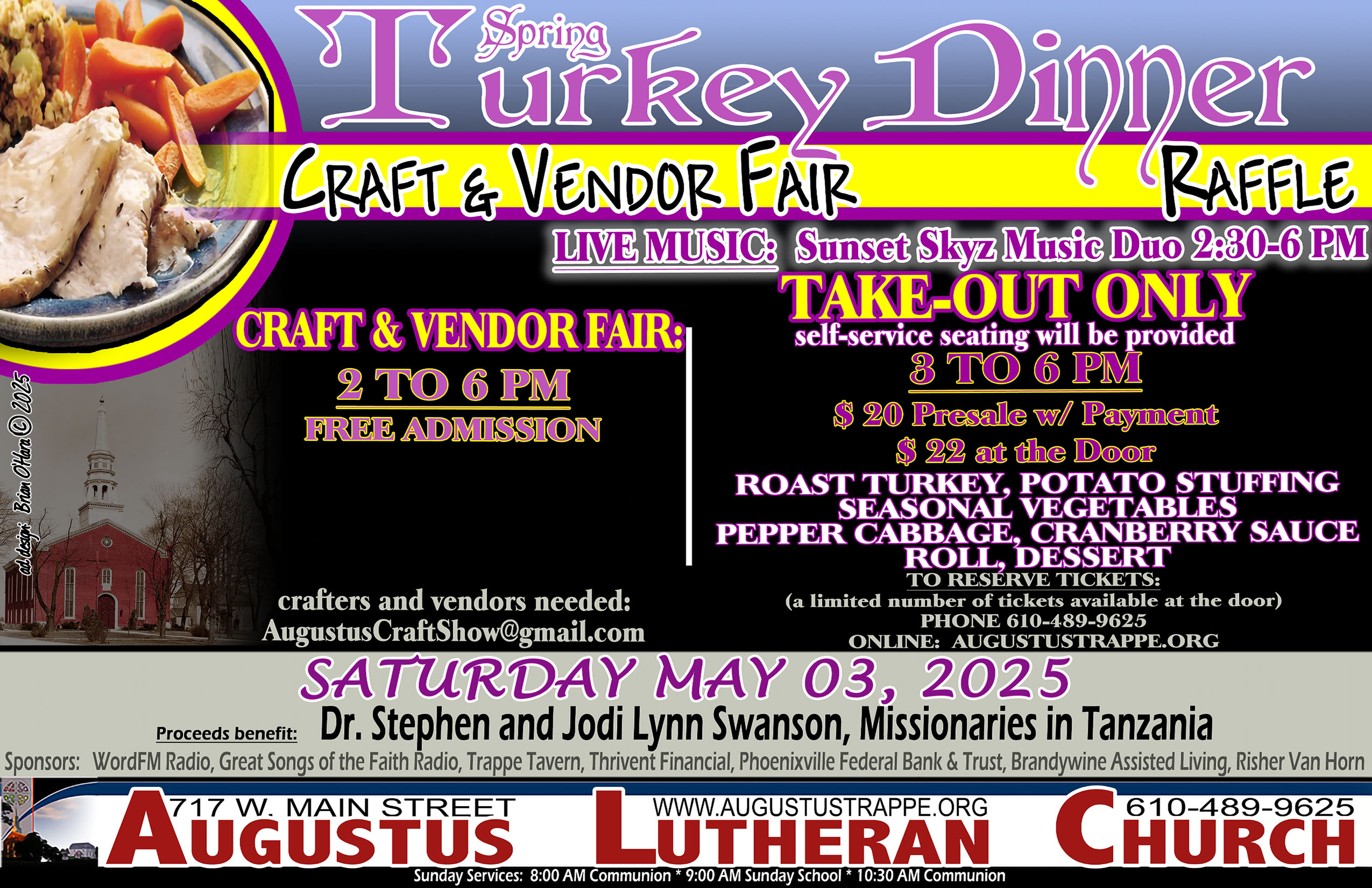 Spring Turkey Dinner / Craft & Vendor Fair - AUGUSTUS LUTHERAN CHURCH