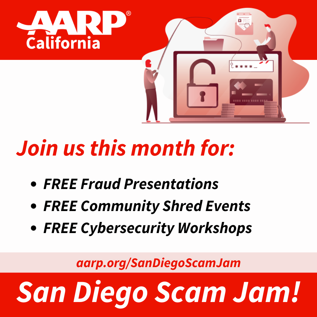 Free Cybersecurity Workshop with AARP  Avoid Scam Emails, Texts, and Calls