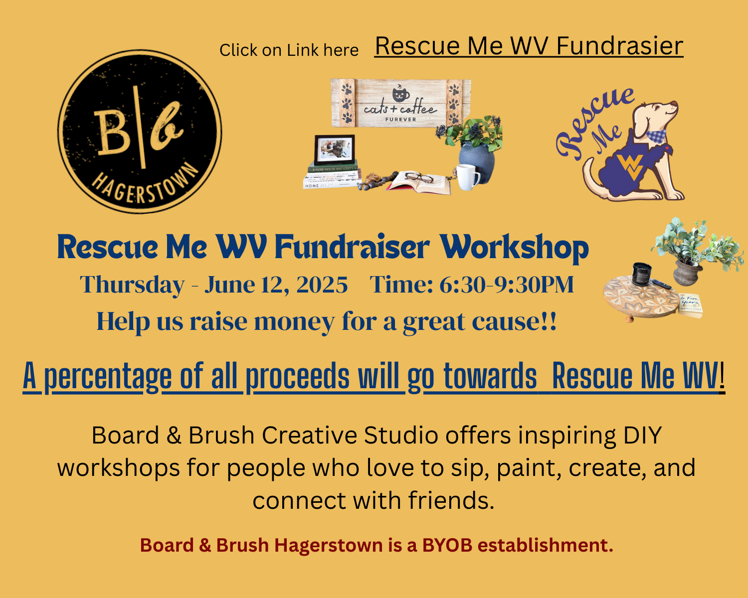 Rescue Me WV Workshop Fundraiser