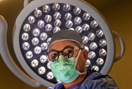 Dr. Demetrio Aguila ready for surgery