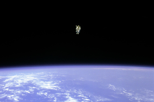 NASA Astronaut Bruce McCandless jetpack space flight