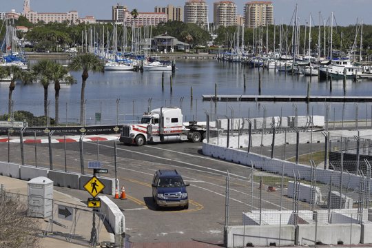 IndyCar Firestone Grand Prix being dismantled