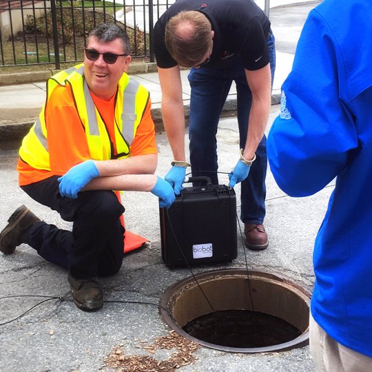 Taking Sewage Sample