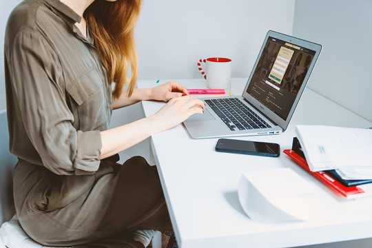 Woman on computer