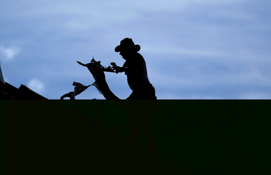 man on roof