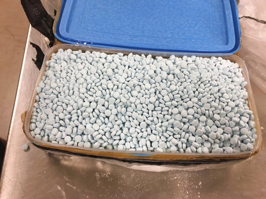 30,000 fentanyl pills the DEA seized in one of its bigger busts in Tempe, Ariz.