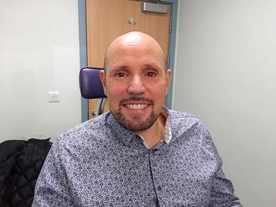 Steve Verze, the first patient, is an engineer in his 40s