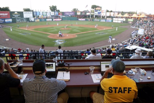 Baseball game officiated by robot umpire
