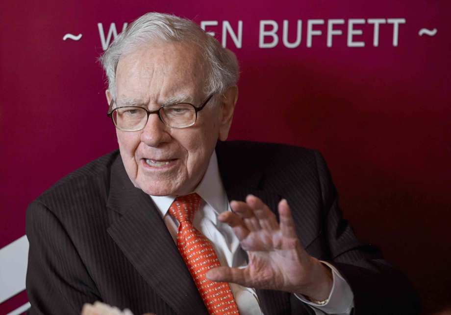 Warren Buffett, Chairman and CEO of Berkshire Hathaway, speaks during a game of bridge following the annual Berkshire Hathaway shareholders meeting on May 5, 2019, in Omaha, Neb.