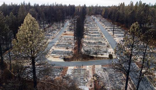 Homes leveled by the Camp Fire