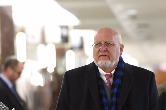 Centers for Disease Control and Prevention Director Robert Redfield arrives to brief senators during a closed all-senators briefing on the coronavirus on Capitol Hill
