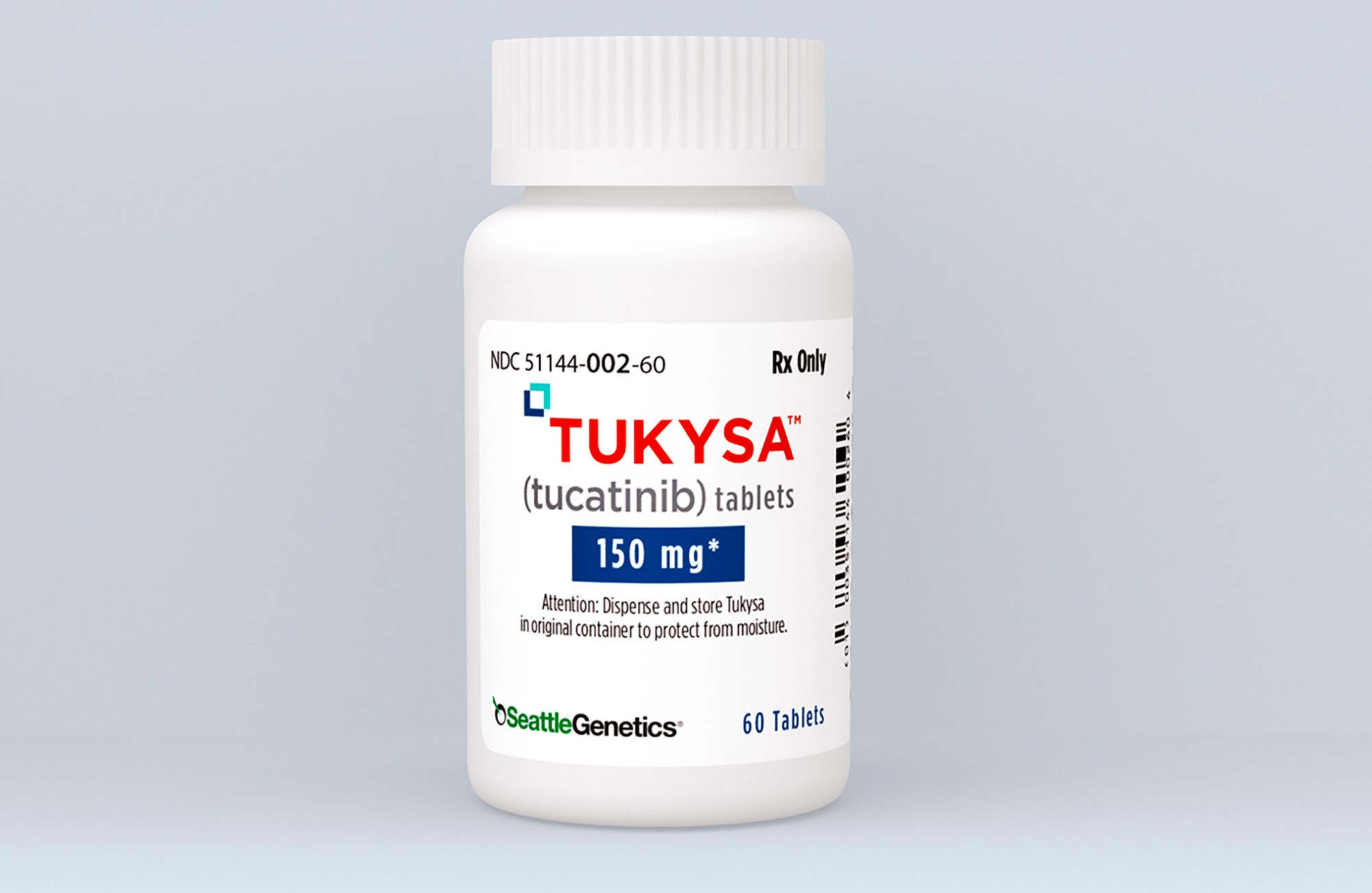 Bottle of breast cancer Drug Tukysa