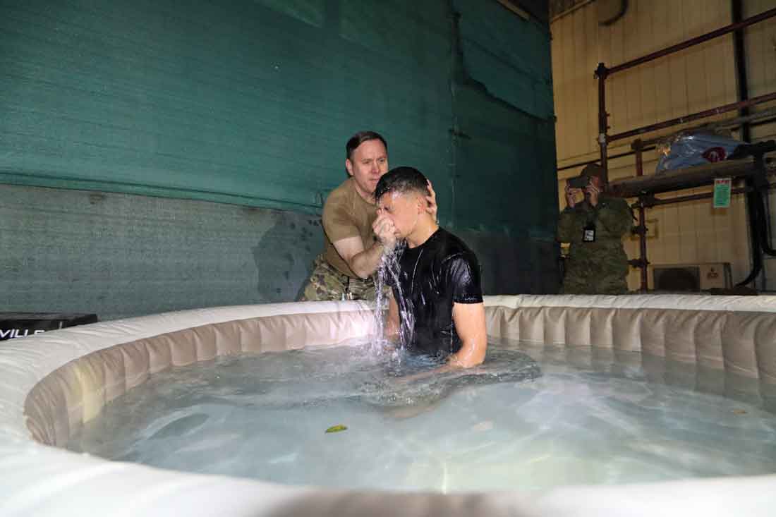 Baptism (in a hot tub)