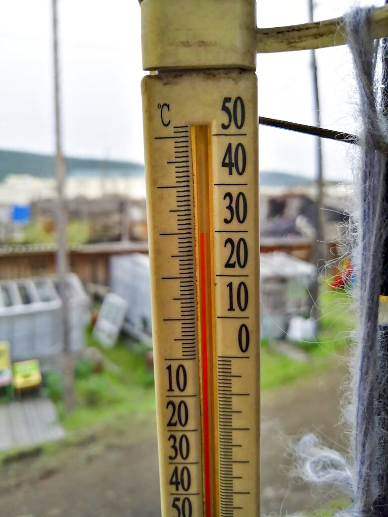 Outside thermometer shows 30 Celsius (86 F) around 11 p.m in Verkhoyansk, the Sakha Republic