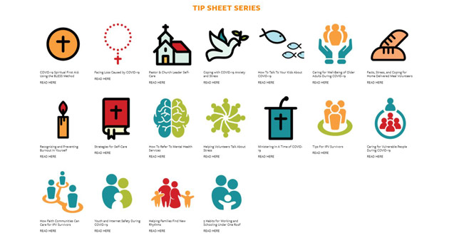 tip sheet icons for Humanitarian Disaster Institute