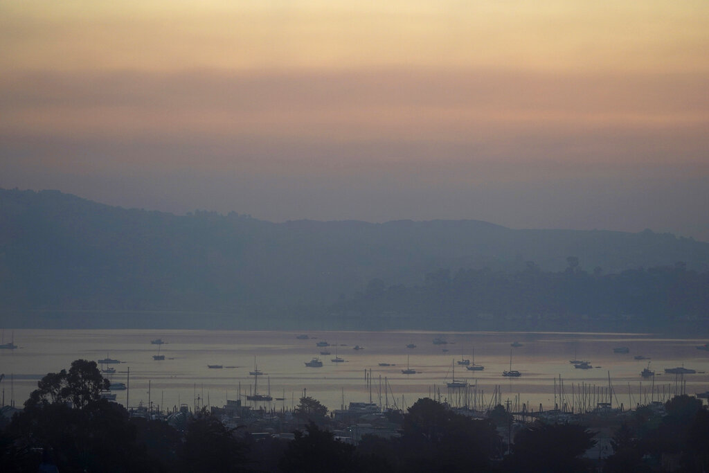 Smoke From Wildfires on San Francisco Bay
