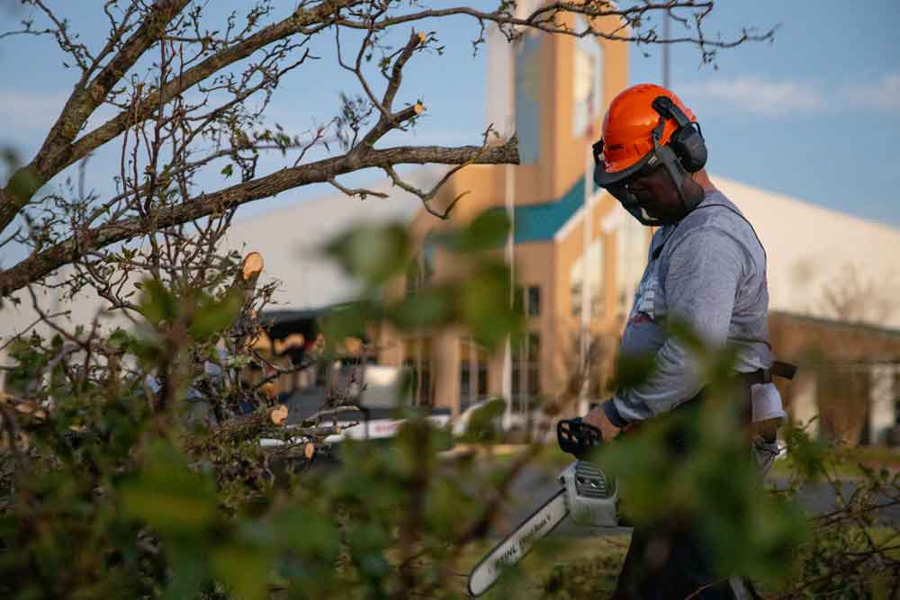 Clearing fallen trees/Lake Charles, La.