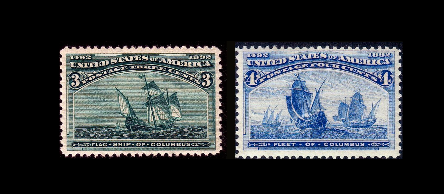 Columbus Voyages Honored By American Stamps (1492)