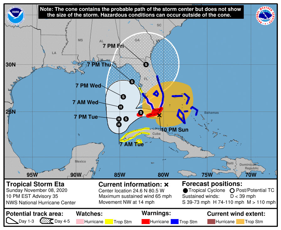 Eta Strikes Florida Keys; Expected To Become Hurricane | Positive ...