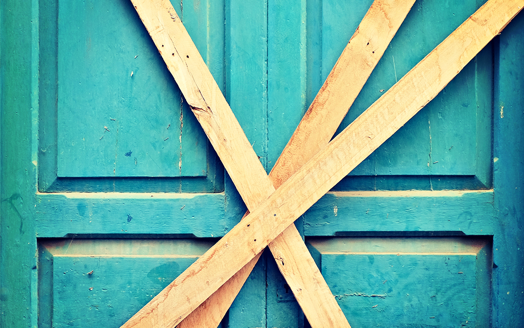blocked door
