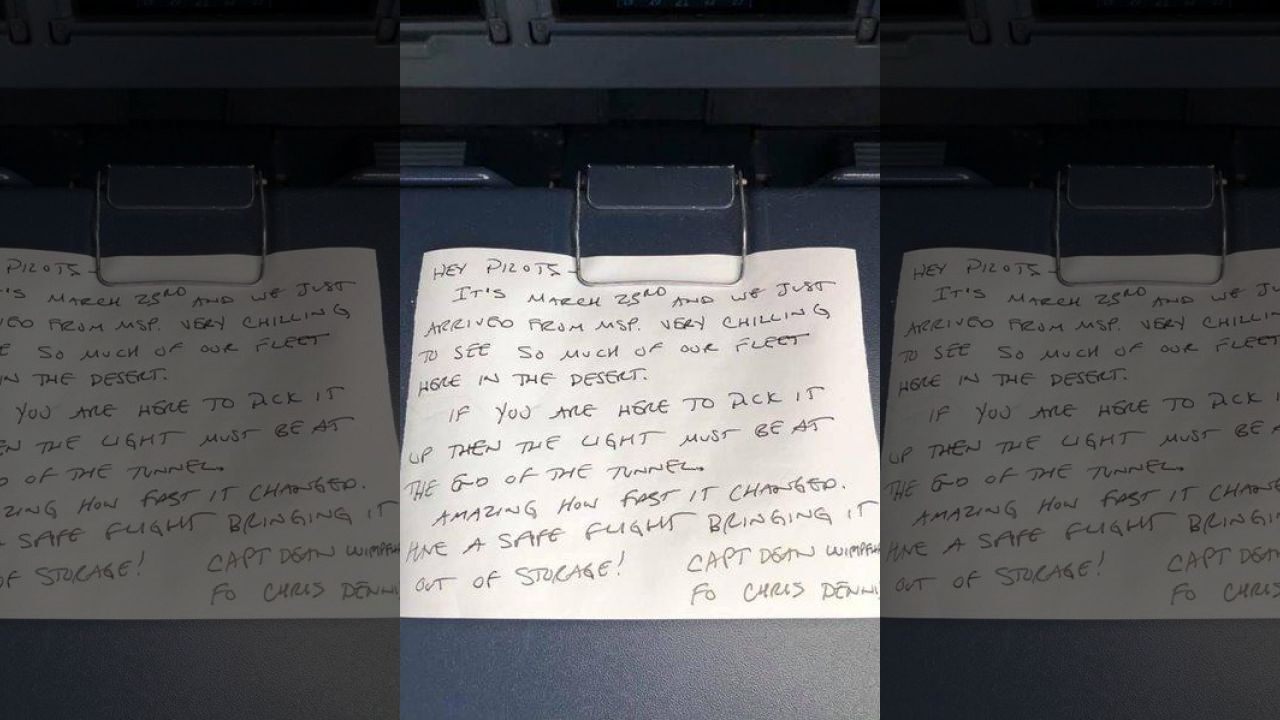 note from Delta first officer