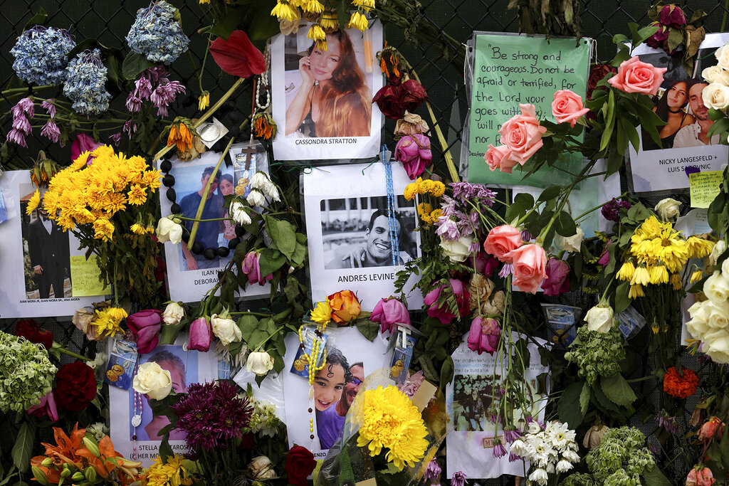 Memorial Wall at Condo Building Collapse