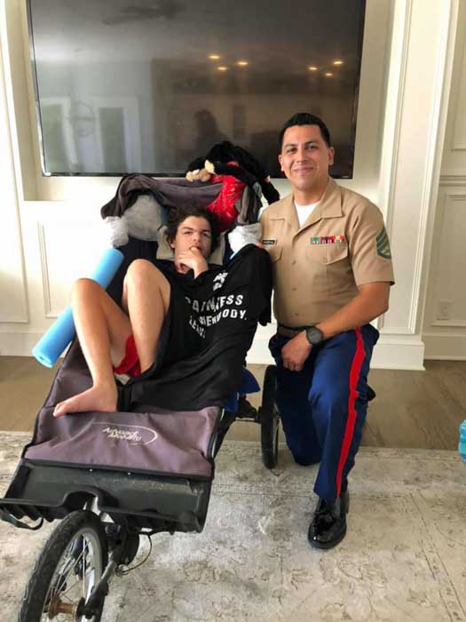 Peyton and Staff Sergeant Anthony Sandoval