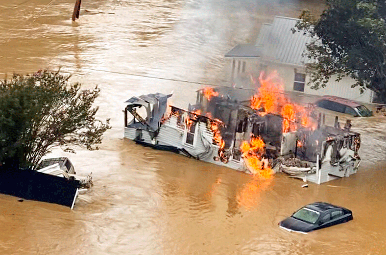 Image taken from video provided by co-pilot Melody Among