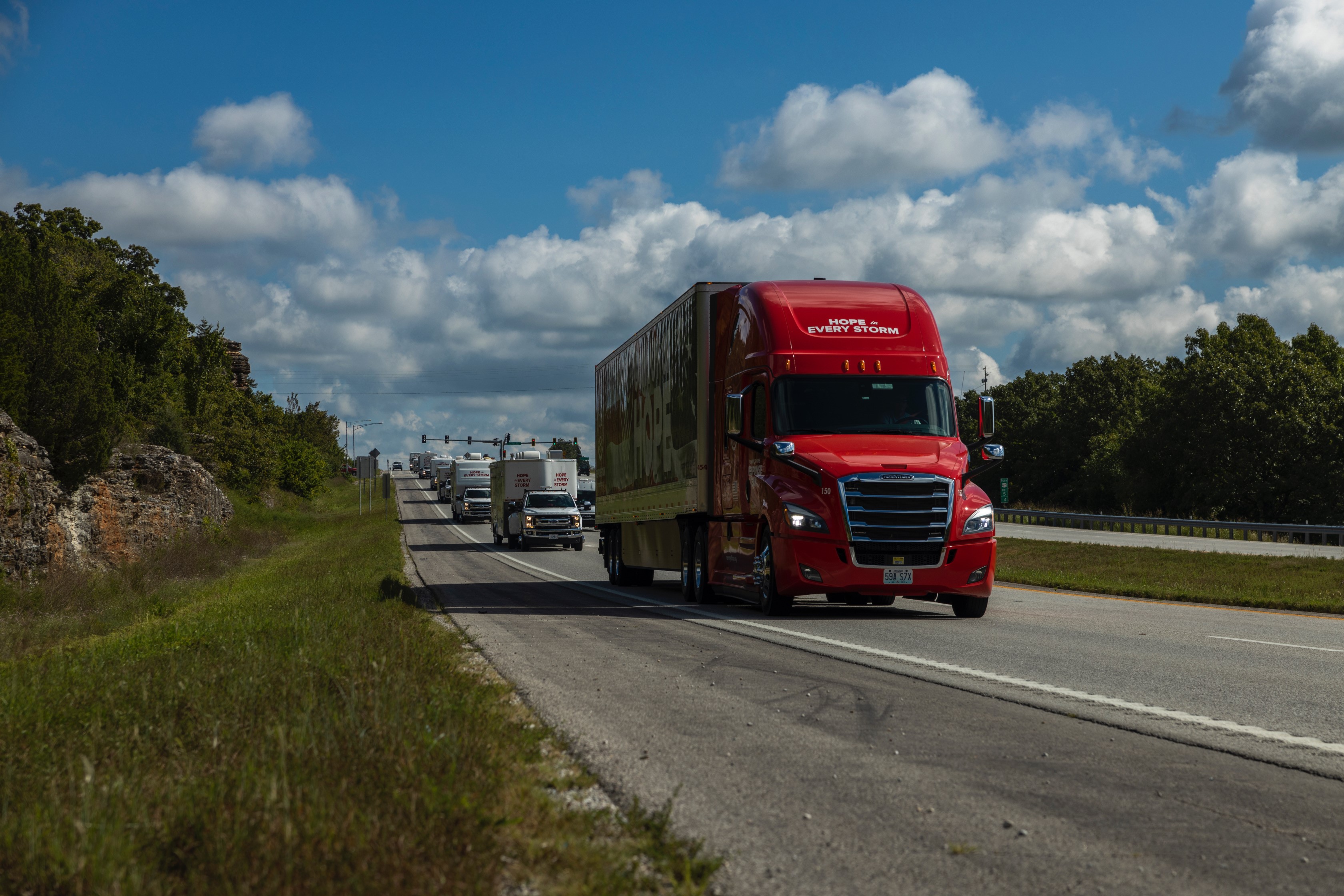 Convoy of Hope trucks