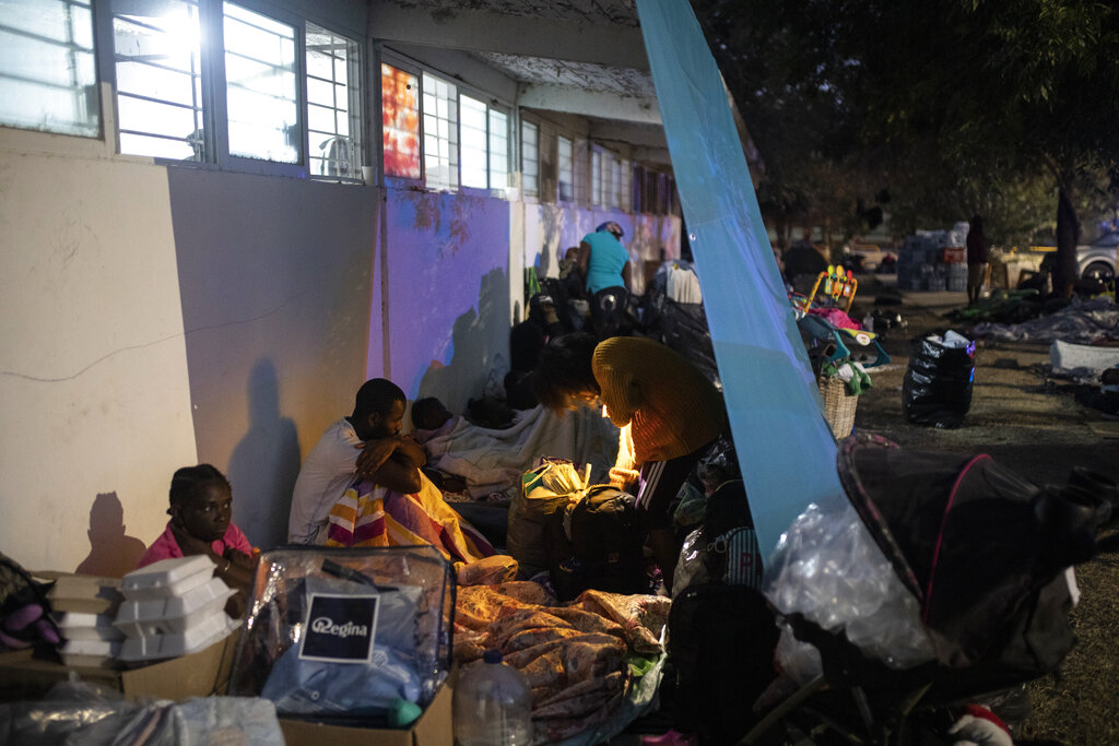 Migrants trying to reach the U.S., many from Haiti, camp out in Ciudad Acuna, Mexico