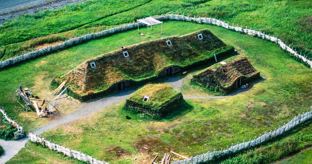 reconstructed Norse longhouse