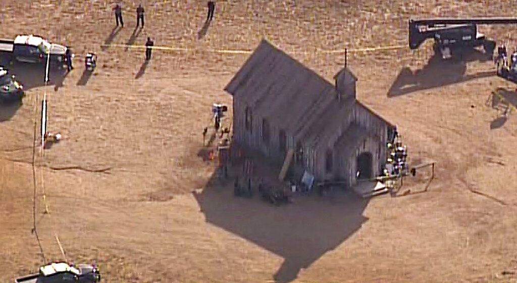Scene of a fatal accidental shooting at a Bonanza Creek, Ranch movie set near Santa Fe, N.M.