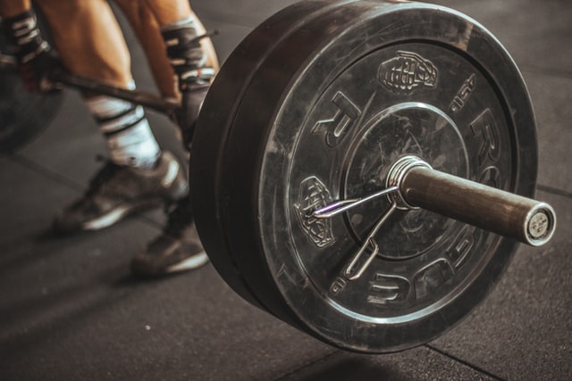 person lifting weights