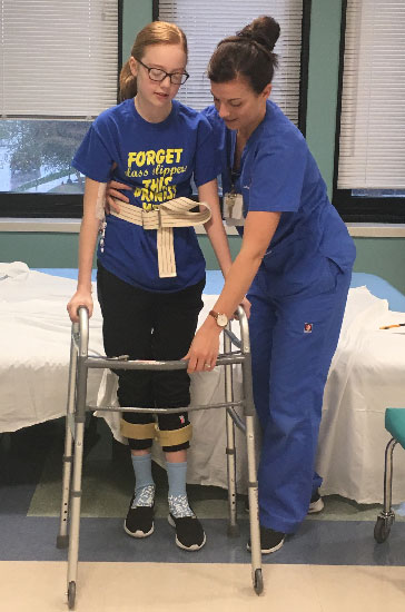 Hannah Bradley in rehab