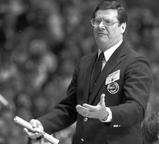 Kentucky basketball coach Joe B. Hall on the sidelines