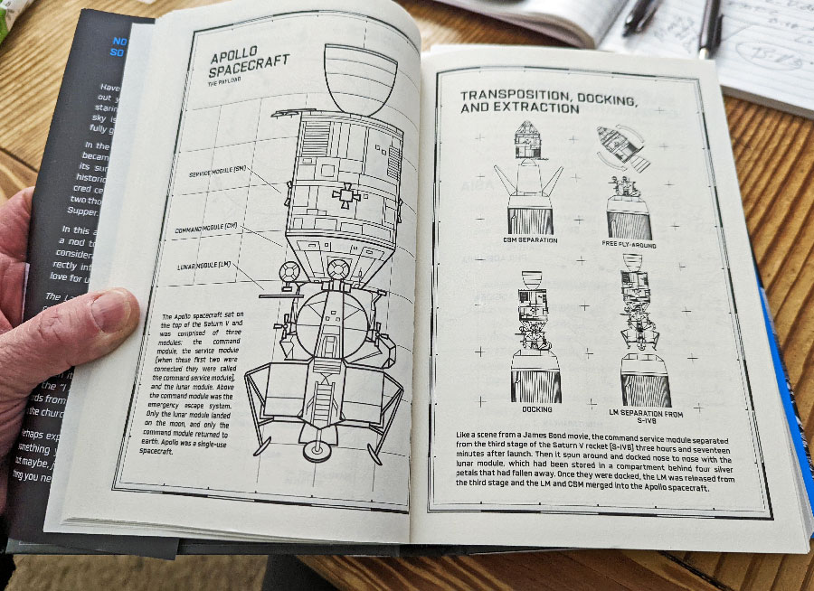 Tech descriptions in "The Last Supper on the Moon"