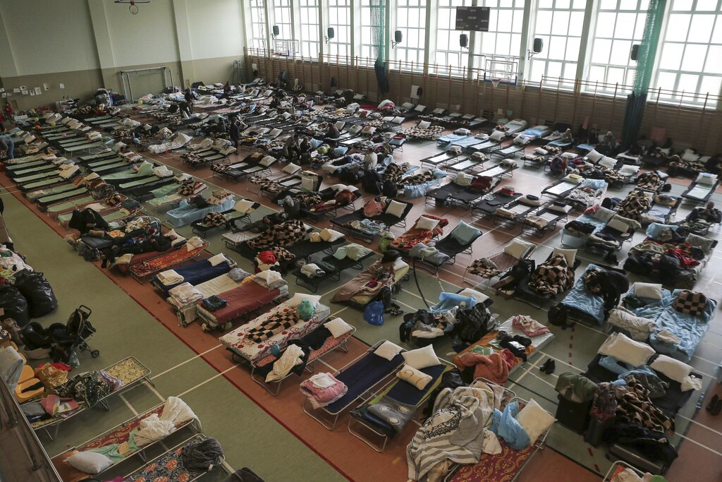 Refugee site in Poland