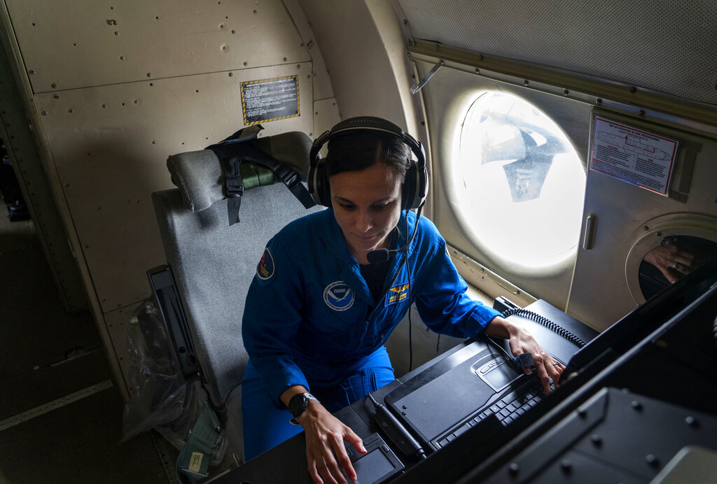 Nikki Hathaway, a meteorologist and Flight Director of National Oceanic and Atmospheric Administration